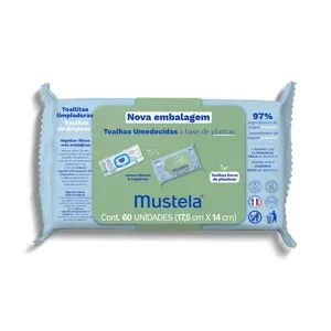 MUSTELA Toalhas Umedecidas Mustela Base de Plantas Recém-Nascido 60 Unidades