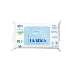 MUSTELA Toalhas Umedecidas Mustela Compostável e Biodegradável Sem Perfume Recém-Nascido 60 Unidades