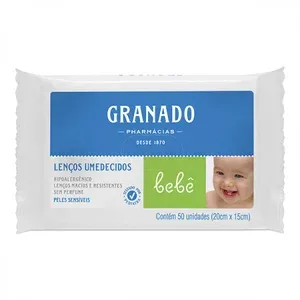 GRANADO Lenço Umedecido Granado Bebe Peles Sensiveis Com 50 Unidades