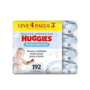 HUGGIES Lenços Umedecidos Huggies Recém-Nascido Sem Fragrância 192 Unidades