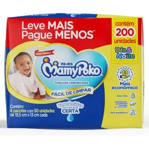 MAMYPOKO MamyPoko Lenços Umedecidos Dia&Noite 200 Unidades