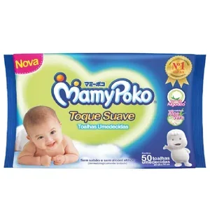 MAMYPOKO Toalhas Umedecidas MamyPoko Toque Suave 50 Unidades