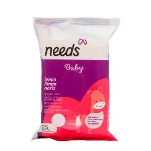 NEEDS Lenço Umedecido Limpa Nariz Needs Baby 25 Unidades 